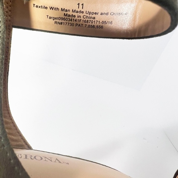 Merona Fringe Tassle Ankle Strap Olive Green Heels Womens size 11 - Picture 6 of 6